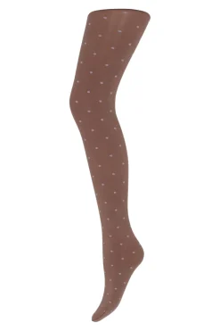 Sneaky Fox Dot Strømpebukser Sienna Brown