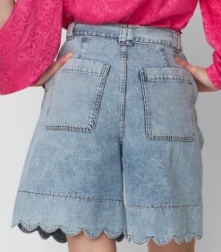 Stella Nova Moon Washed Denim Shorts Denim Moon Wash