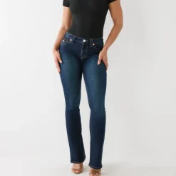 True Religion Becca Mid Rise Bootcut Flap Jeans Muddy Waters
