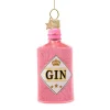 Vondels Glas Ornament Gin Bottle Pink
