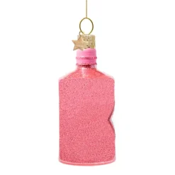 Vondels Glas Ornament Gin Bottle Pink